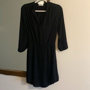 Babaton V-neck Long Sleeve Classic Versatile Black Dress, sz med